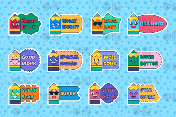 Download School Reward Motivational Stickers Set - Motivational sticker Collection