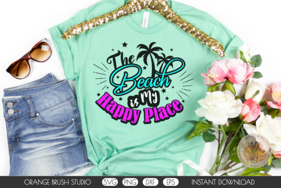 Download The Beach is My Happy Place SVG Cut File - The beach is my happy place svg cut file Collection