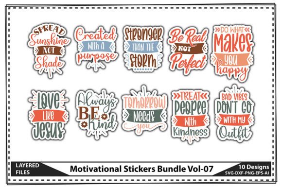 Download Motivational Stickers Bundle Vol-07 - Motivational sticker Collection