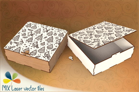 Download Square Box with Lid for Holiday Gifts - Premium Resources