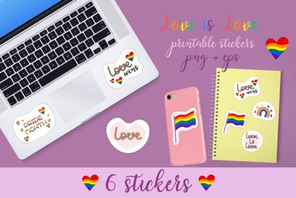 Download Love is Love PNG Printable Stickers - Png printable stickers Collection